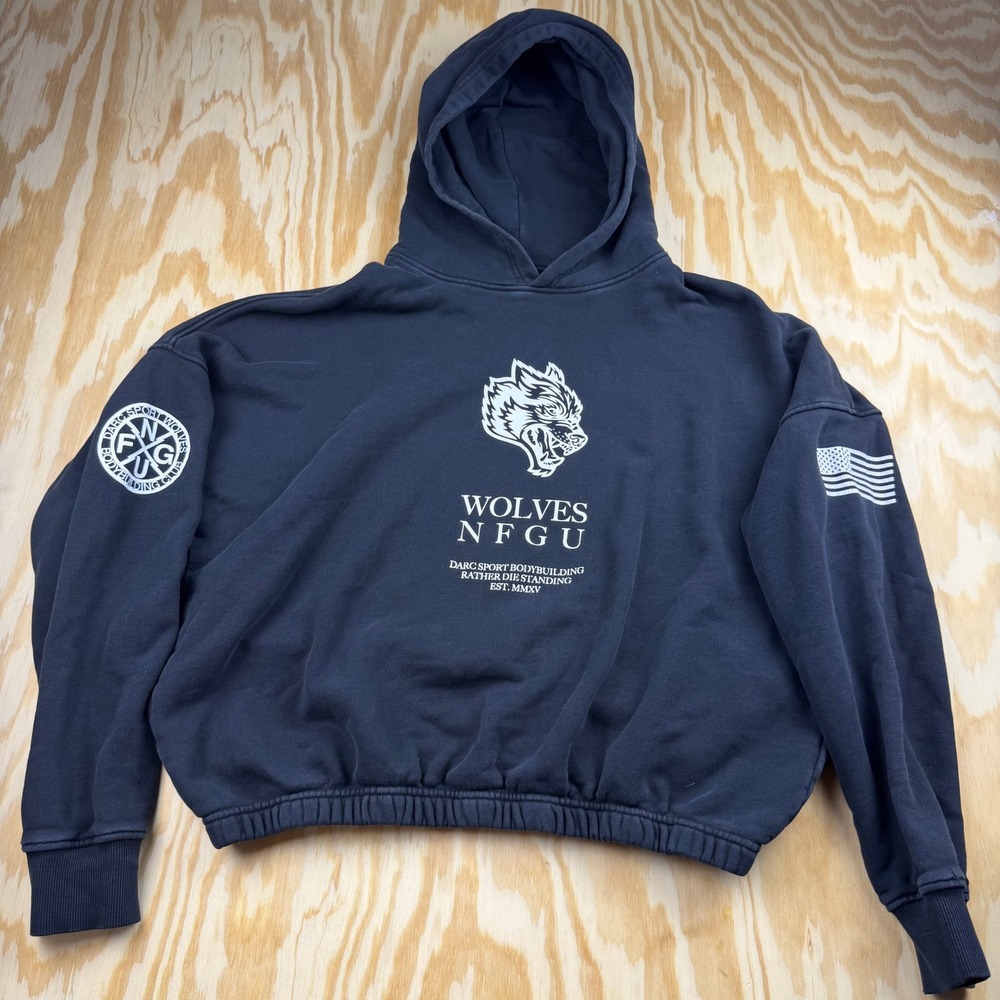 Darc Sport Wolves NFGU Bodybuilding Hoodie Black Limited Edition 258/1000 Small